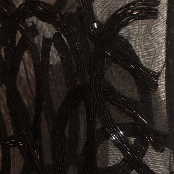 NWOT  Black Sequence Top Small - Picture 6 of 6